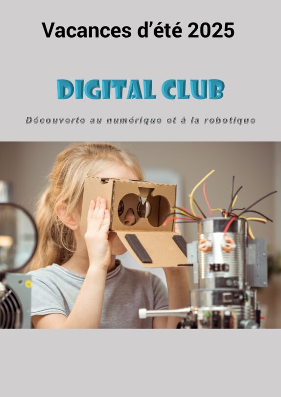 Programme du stage Digital Club juillet 2025