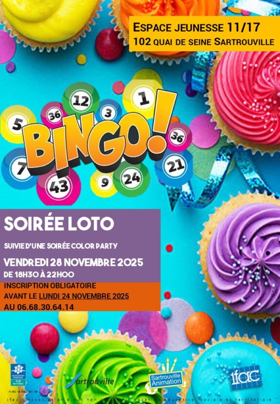 Première soirée Bingo & Color Party à l’Espace Jeune !